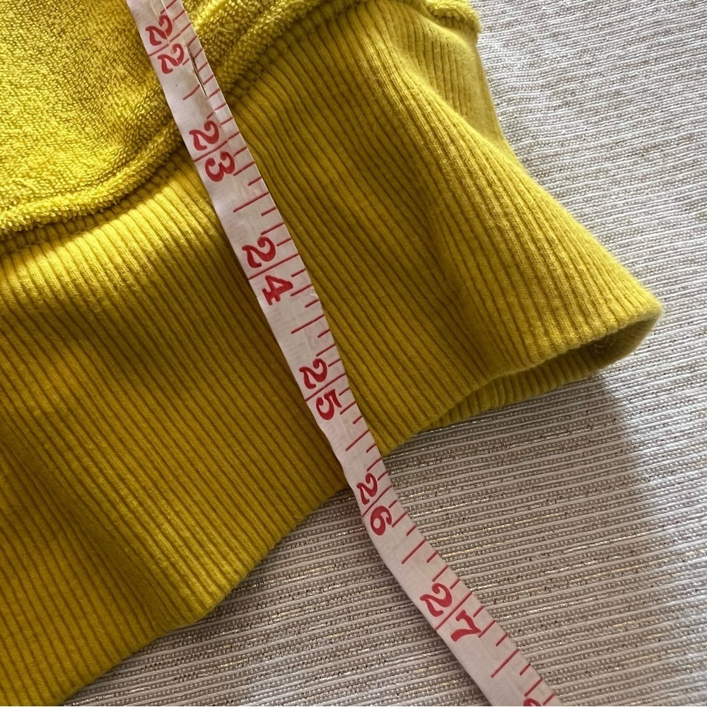 Offline by aerie Half zip mock neck terry pullover top Ladies size small yellow - Picture 8 of 8
